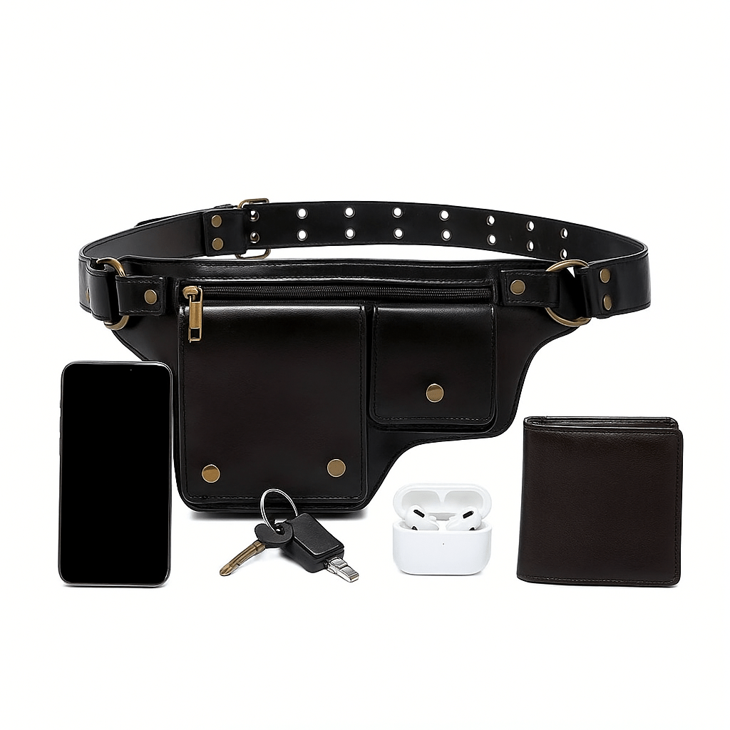 Sacoche ceinture  style biker vintage femme  – TheRiderBag™