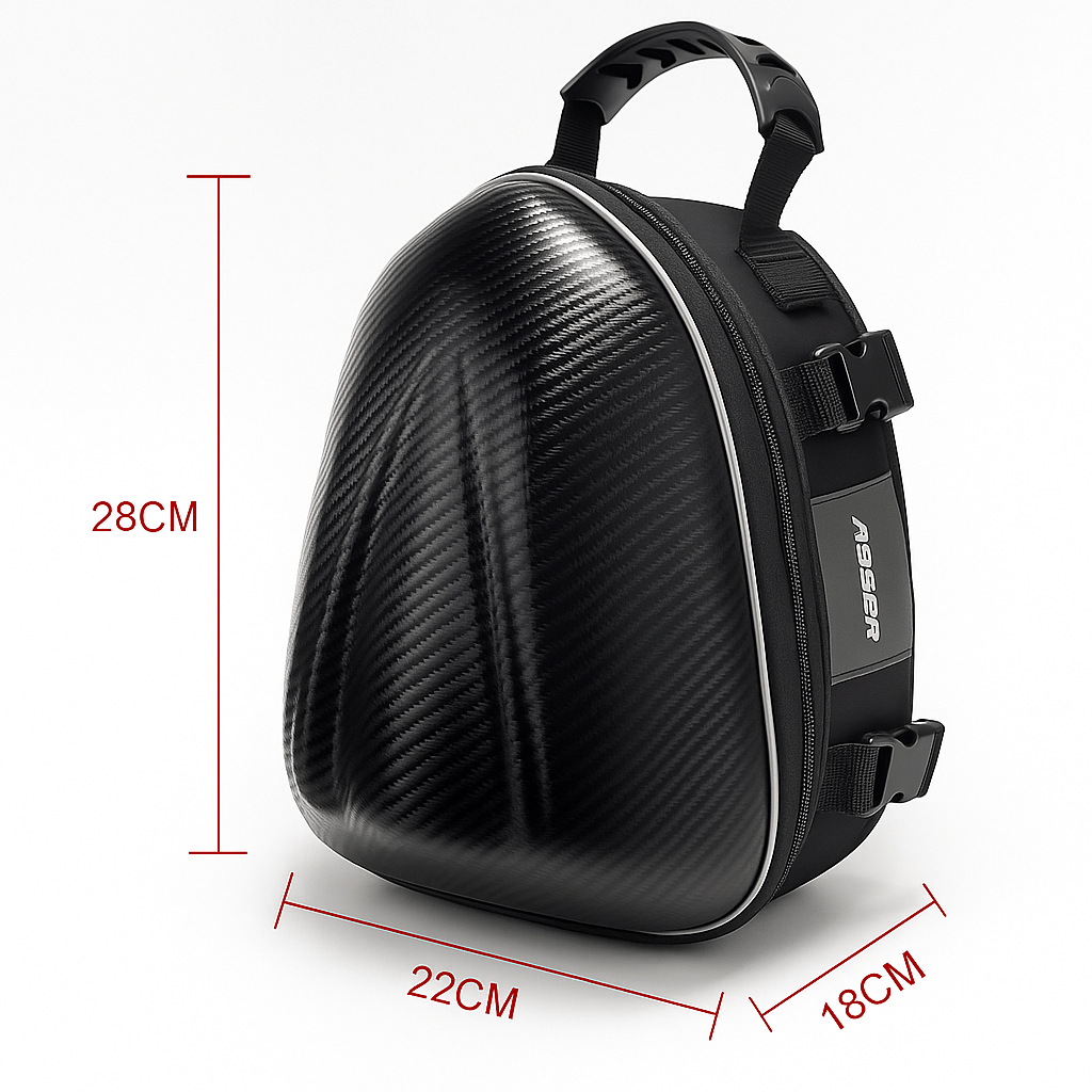 Sacoche de selle moto carbone – Compacte & rigide étanche – TheRiderBag™
