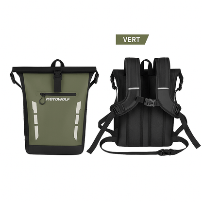 Sac à dos moto étanche avec bande réfléchissante | TheRiderBag™