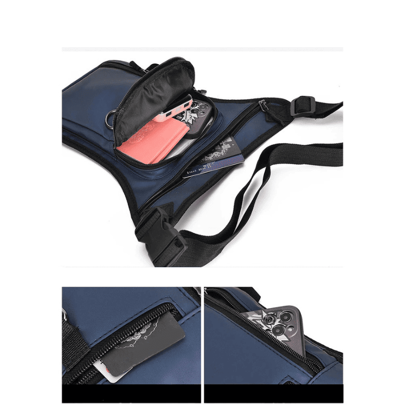 Sacoche de jambe moto multi-poches – TheRiderBag™