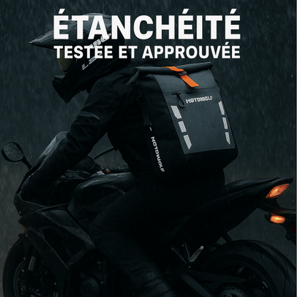 Sac à dos moto étanche avec bande réfléchissante | TheRiderBag™