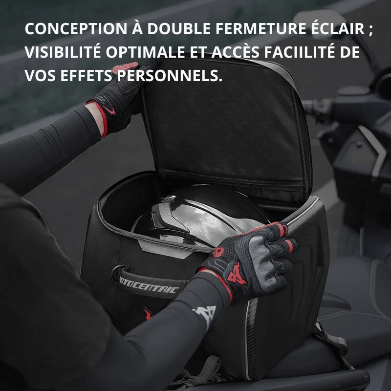 Sacoche de selle rigide moto – 25 L étanche coque renforcée – TheRiderBag™