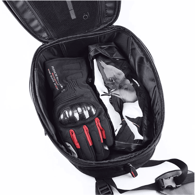 Sacoche réservoir moto aimantée rigide étanche avec écran tactile GPS | TheRiderBag™