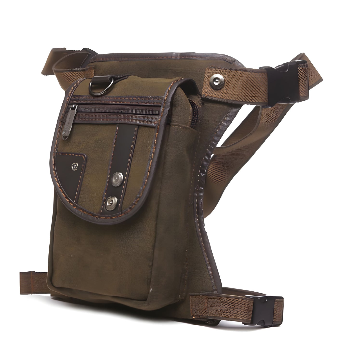 Sacoche de jambe moto en toile – Ceinture & cuisse, style casual | TheRiderBag™