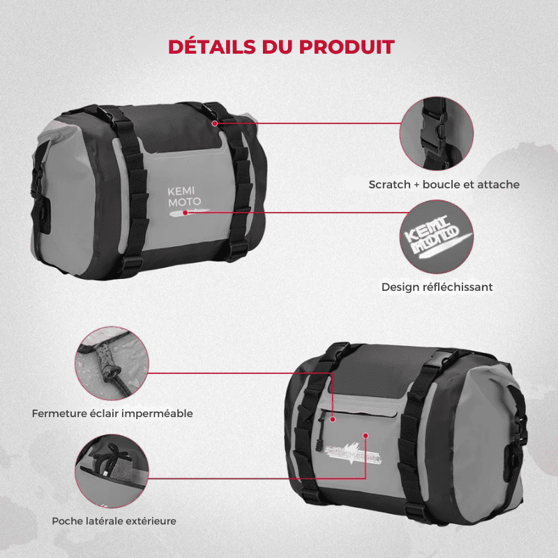 Paire de Sacoches cavalières moto 50L étanches – Universelles Adventure – TheRiderBag™