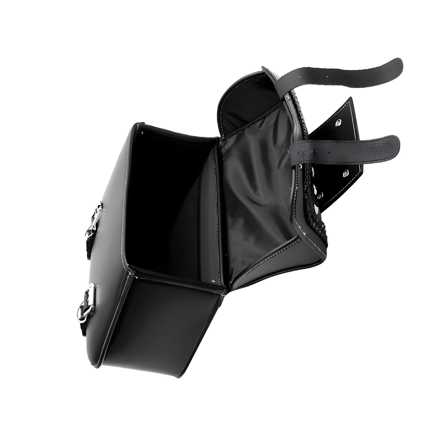 Sacoches cavalières latérales rigides – Paire tressée en cuir  – TheRiderBag™