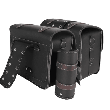 Sacoches cavalières latérales vintage – Paire rigide en cuir – TheRiderBag™