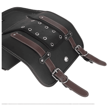 Sacoches cavalières latérales vintage – Paire rigide en cuir – TheRiderBag™
