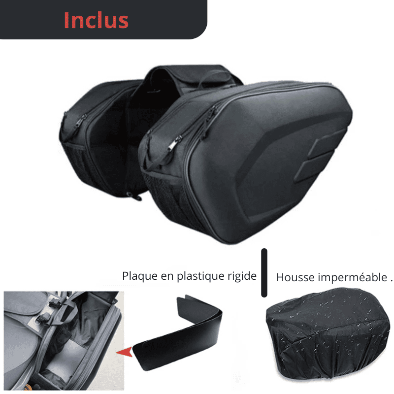 Sacoches cavalières latérales extensibles 58L – Paire étanche  – TheRiderBag™