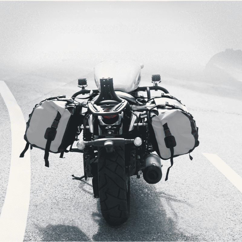 Paire de Sacoches cavalières moto 50L étanches – Universelles Adventure – TheRiderBag™