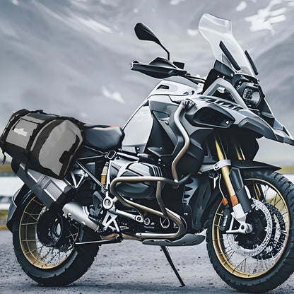Paire de Sacoches cavalières moto 50L étanches – Universelles Adventure – TheRiderBag™
