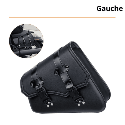 Paire de Sacoches cavalières latérales compactes  – Cuir mat – TheRiderBag™