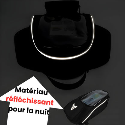 Sacoche réservoir moto aimantée étanche avec écran tactile & port câble | TheRiderBag™