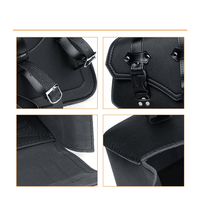 Paire de Sacoches cavalières latérales compactes  – Cuir mat – TheRiderBag™