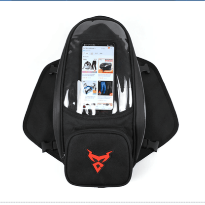 Sacoche réservoir moto aimantée étanche avec écran tactile & port câble | TheRiderBag™