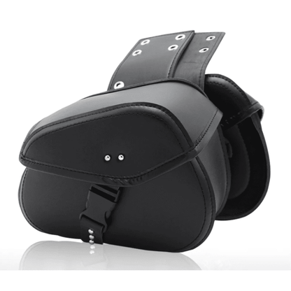 Paire de Sacoches scavalières latérales moto Cuir souple  – TheRiderBag™