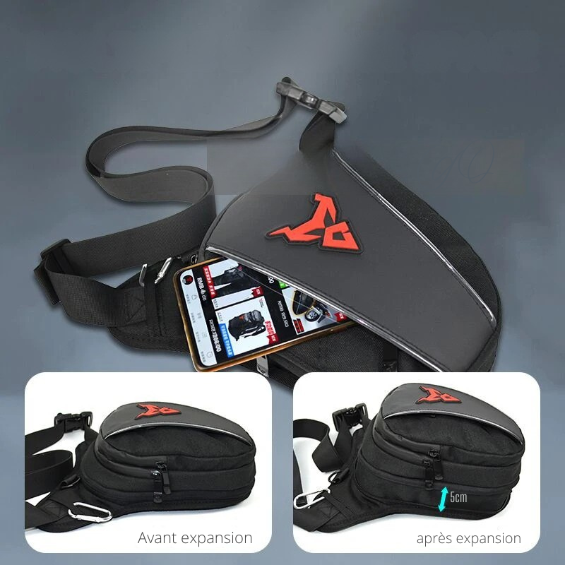 Sacoche de jambe moto étanche | TheRiderBag™