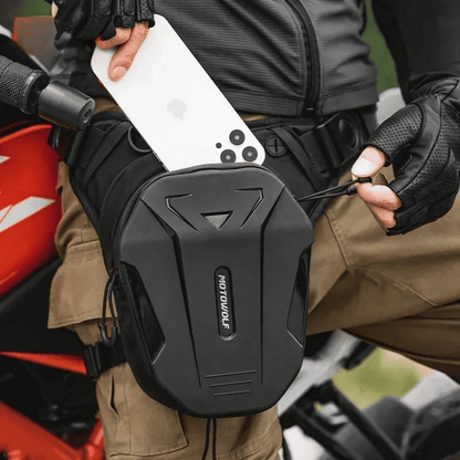 Sacoche de jambe moto Tactique Eva étanche | TheRiderBag™