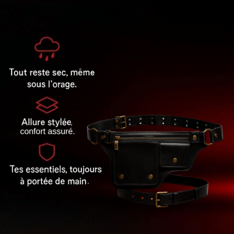 Sacoche ceinture  style biker vintage femme  – TheRiderBag™
