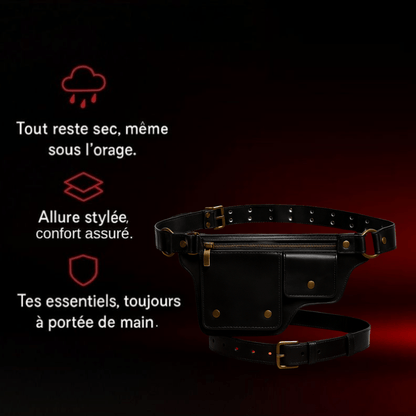 Sacoche ceinture  style biker vintage femme  – TheRiderBag™