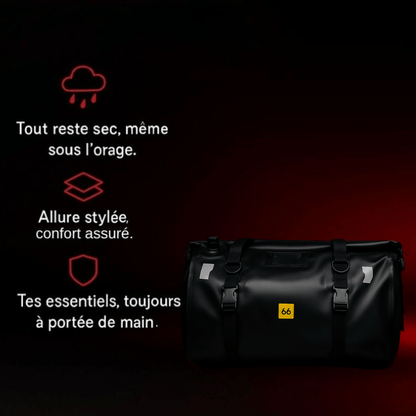 Sacoche de selle étanche moto – 66L roll-top & haute résistance – TheRiderBag™