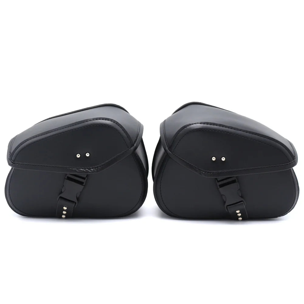 Paire de Sacoches scavalières latérales moto Cuir souple  – TheRiderBag™