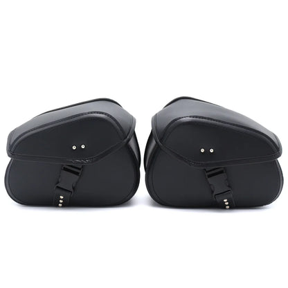 Paire de Sacoches scavalières latérales moto Cuir souple  – TheRiderBag™