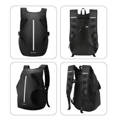Sac à dos moto étanche avec bandes réfléchissantes
