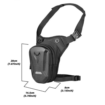 Sacoche de jambe rigide compacte – Coque EVA & tissu étanche – TheRiderBag™