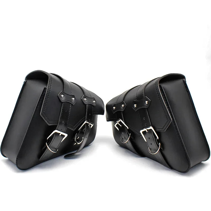 Paire de Sacoches cavalières latérales compactes – Cuir rigide  – TheRiderBag™