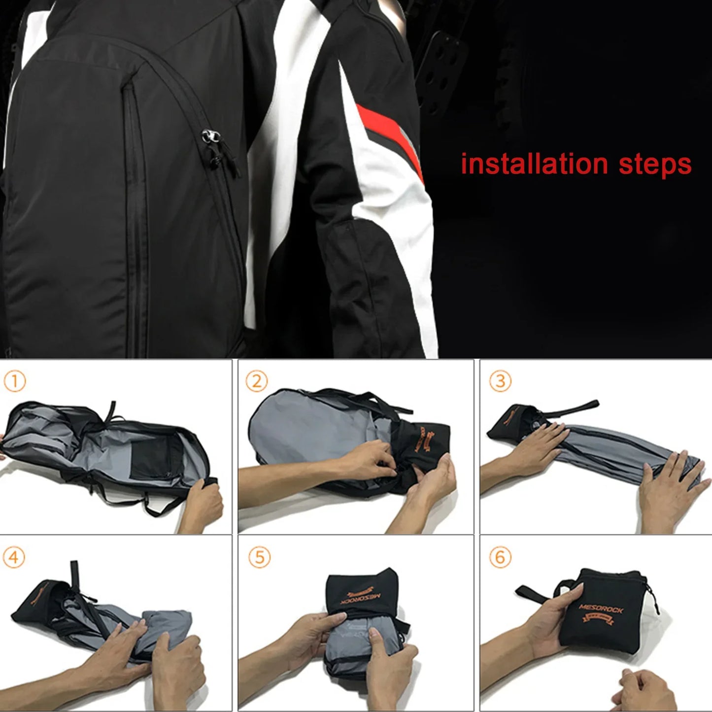 Sac à dos moto  Ultra léger et étanche 20-28L extensible pour casque | TheRiderBag™