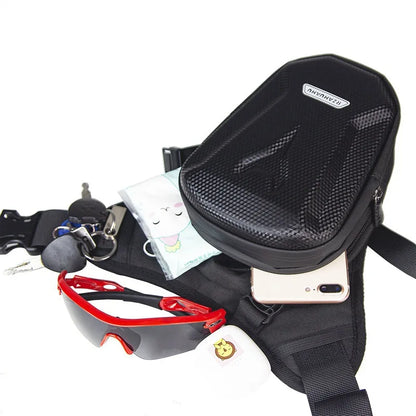 Sacoche de jambe rigide compacte – Coque EVA & tissu étanche – TheRiderBag™