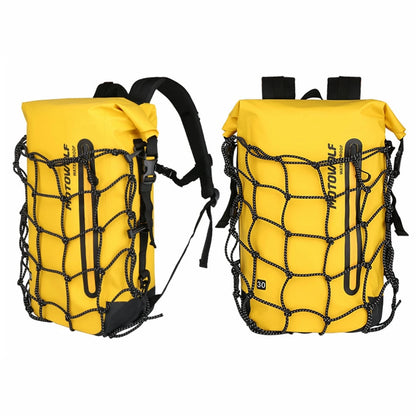 Sac à dos moto étanche 30L avec filet casque & design réfléchissant | TheRiderBag™