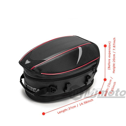 Sacoche de selle moto extensible – 800D étanche & format compact – TheRiderBag™