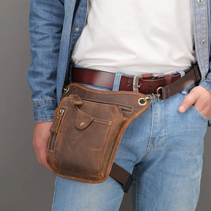 Sacoche de jambe moto vintage pour hommes – TheRiderBag™