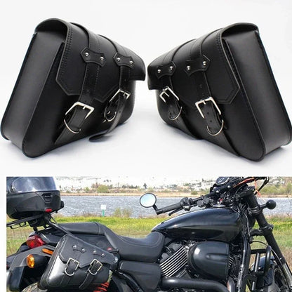 Paire de Sacoches cavalières latérales compactes – Cuir rigide  – TheRiderBag™