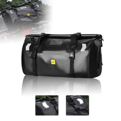 Sacoche de selle étanche moto – 66L roll-top & haute résistance – TheRiderBag™
