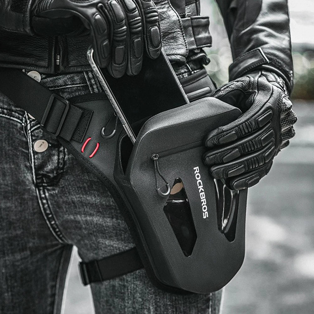 Sacoche de jambe moto étanche ultra légère réglable  | TheRiderBag™