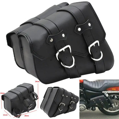 Paire de Sacoches cavalières latérales compactes – Cuir rigide  – TheRiderBag™