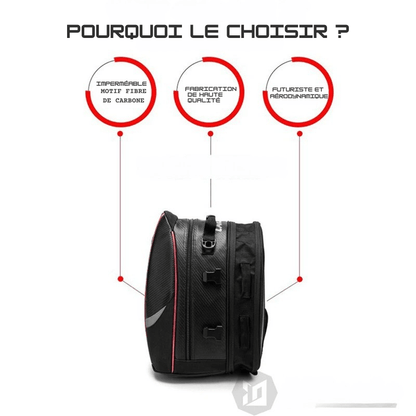 Sacoche de selle moto extensible – 800D étanche & format compact – TheRiderBag™