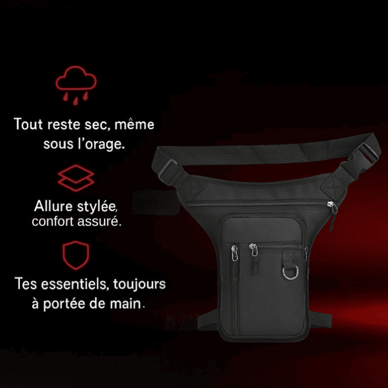 Sacoche de jambe moto multi-poches – TheRiderBag™