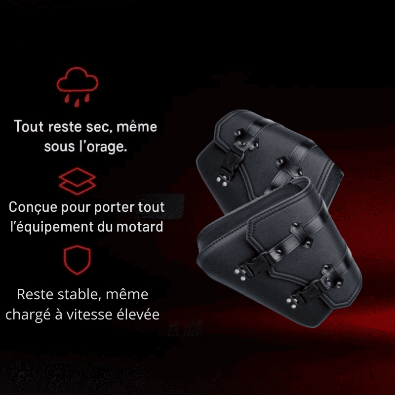 Paire de Sacoches cavalières latérales compactes  – Cuir mat – TheRiderBag™