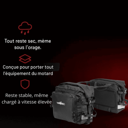 Paire de Sacoches cavalières latérales moto – 50 L étanches & souples – TheRiderBag™
