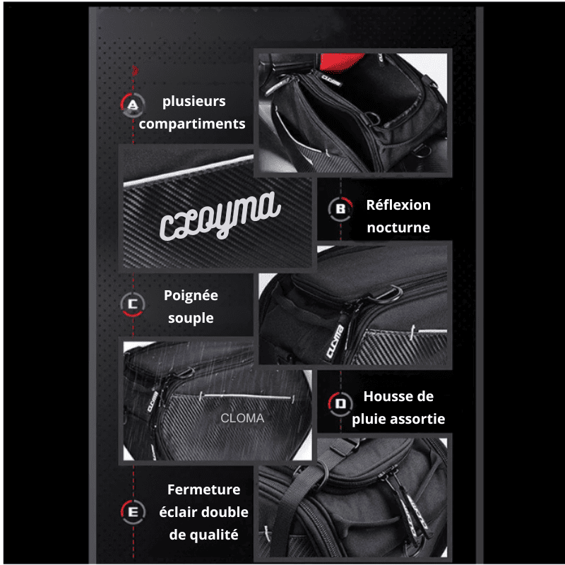 Sacoche tunnel scooter étanche 25L pour Honda ADV, Forza & BMW C400 | TheRiderBag™