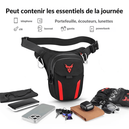 Sacoche de jambe moto étanche pour Femme avec lumière LED | TheRiderBag™