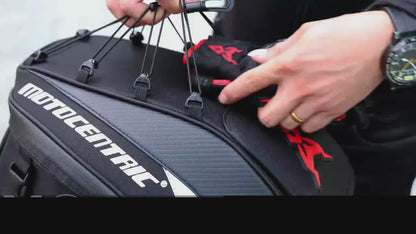 Sacoche de selle moto étanche extensible – compatible casque intégral  | TheRiderBag™