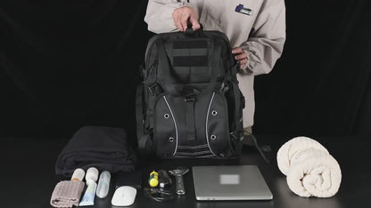 Sac à dos moto étanche avec porte-casque extensible | TheRiderBag™