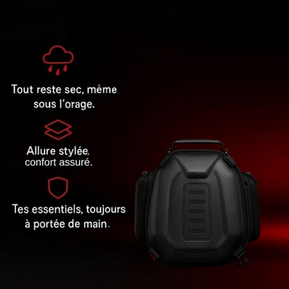 Sacoche de selle moto extensible – 12 à 18 L avec coque EVA – TheRiderBag™