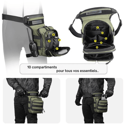 Sacoche de jambe moto 3L Étanche | TheRiderBag™