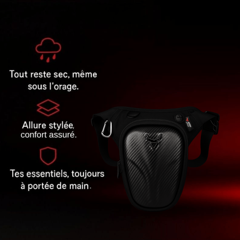 Sacoche de jambe rigide étanche moto – EVA haute capacité  | TheRiderBag™